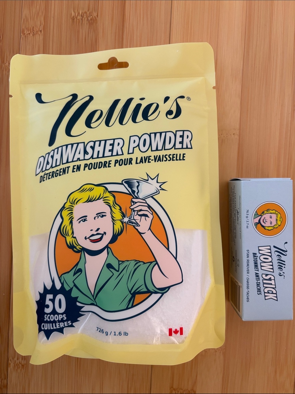 Nellie’s Dishwasher Powder WOW stain remover stick